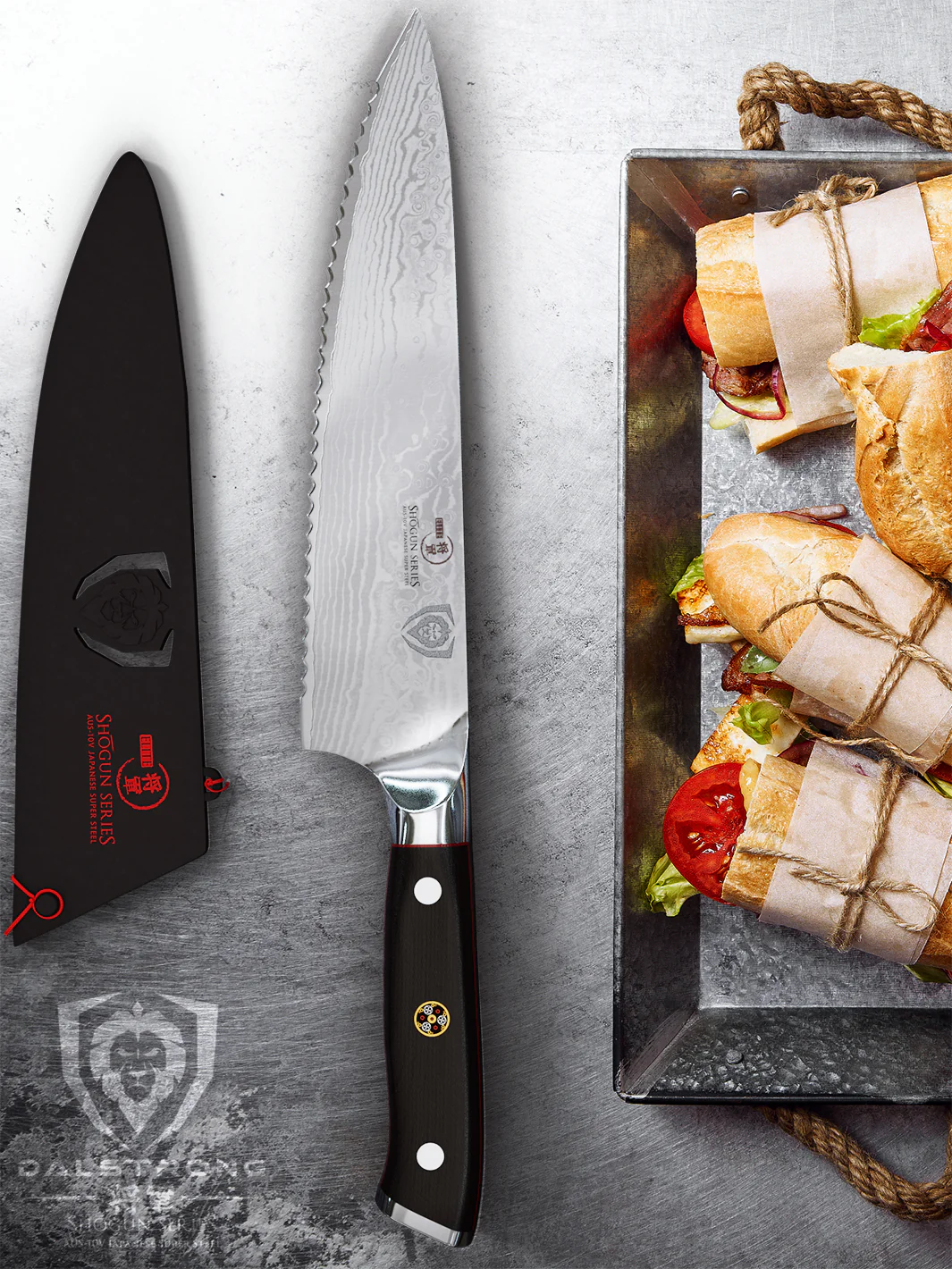 Serrated Chef's Knife 7.5" | Shogun Series | ELITE | Dalstrong © - Image 12
